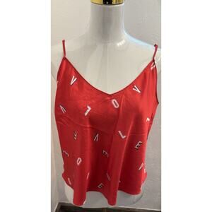 Victorias Secret Women’s Red Camisole Tank Top Size XL LOVE